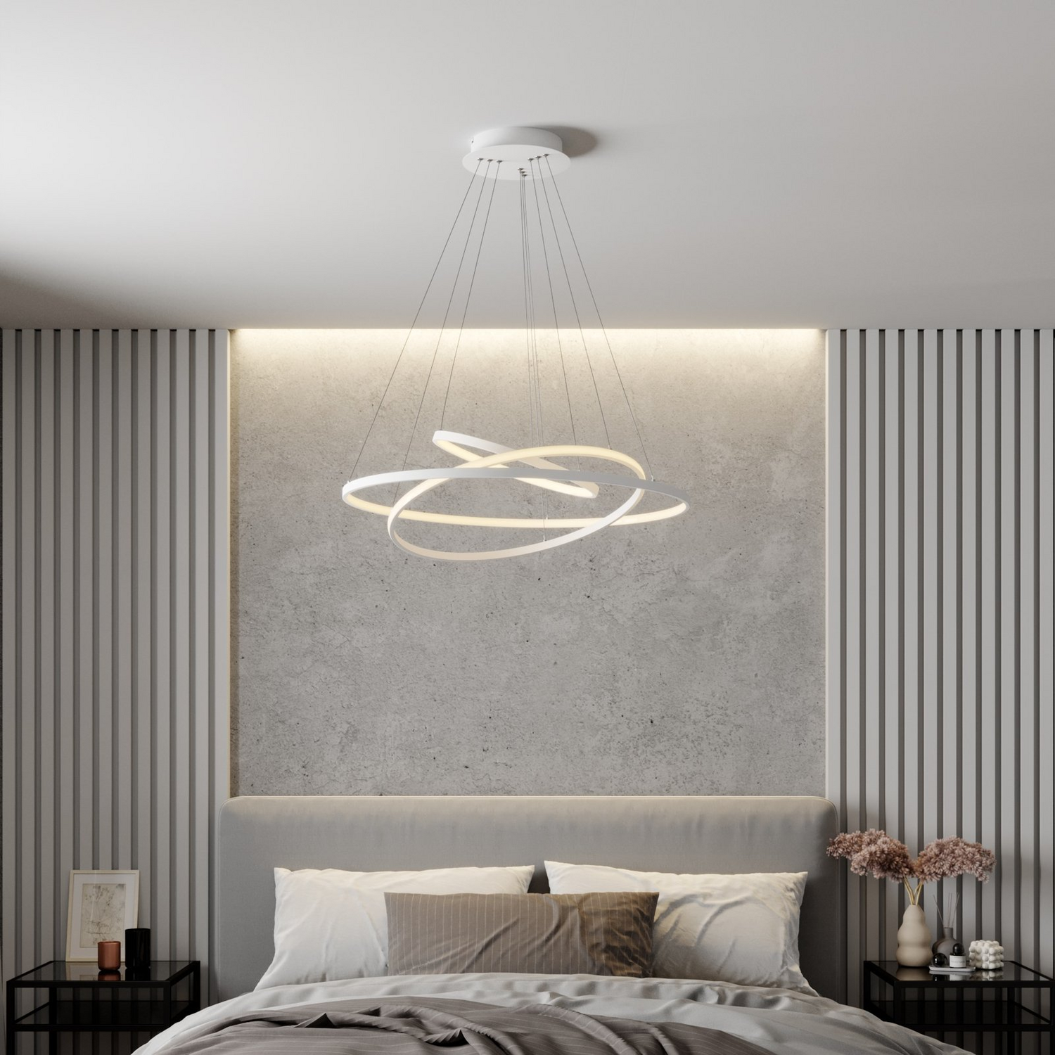 Lucande Led Pendelleuchte Ezana Deckenlampe Deckenlicht Hängeleuchte Led Weiß B-Ware