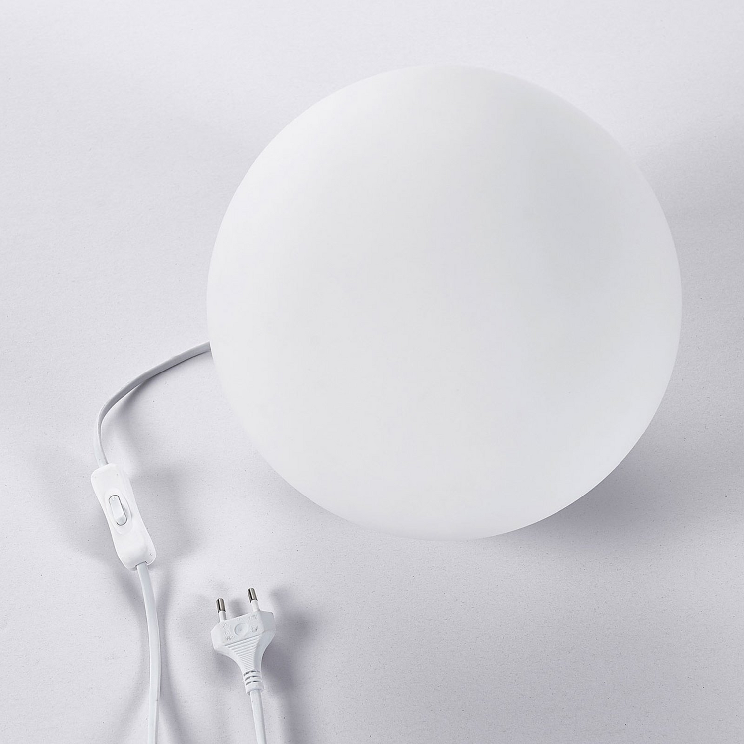 B-Ware Lindby Glastischlampe Marike Tischlampe Tischlampe Lampe E27 Glas Kugel Weiß