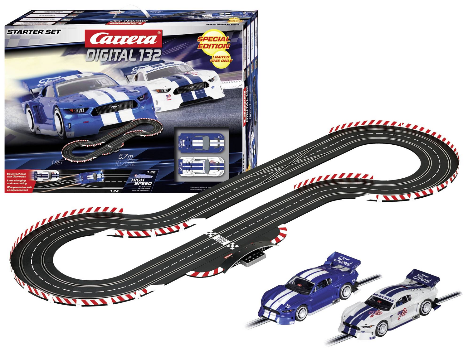 Carrera 20030033 Digital 132 Start Set Carrerabahn Modellautos Rennbahn Rennauto B-Ware - 4007486300330