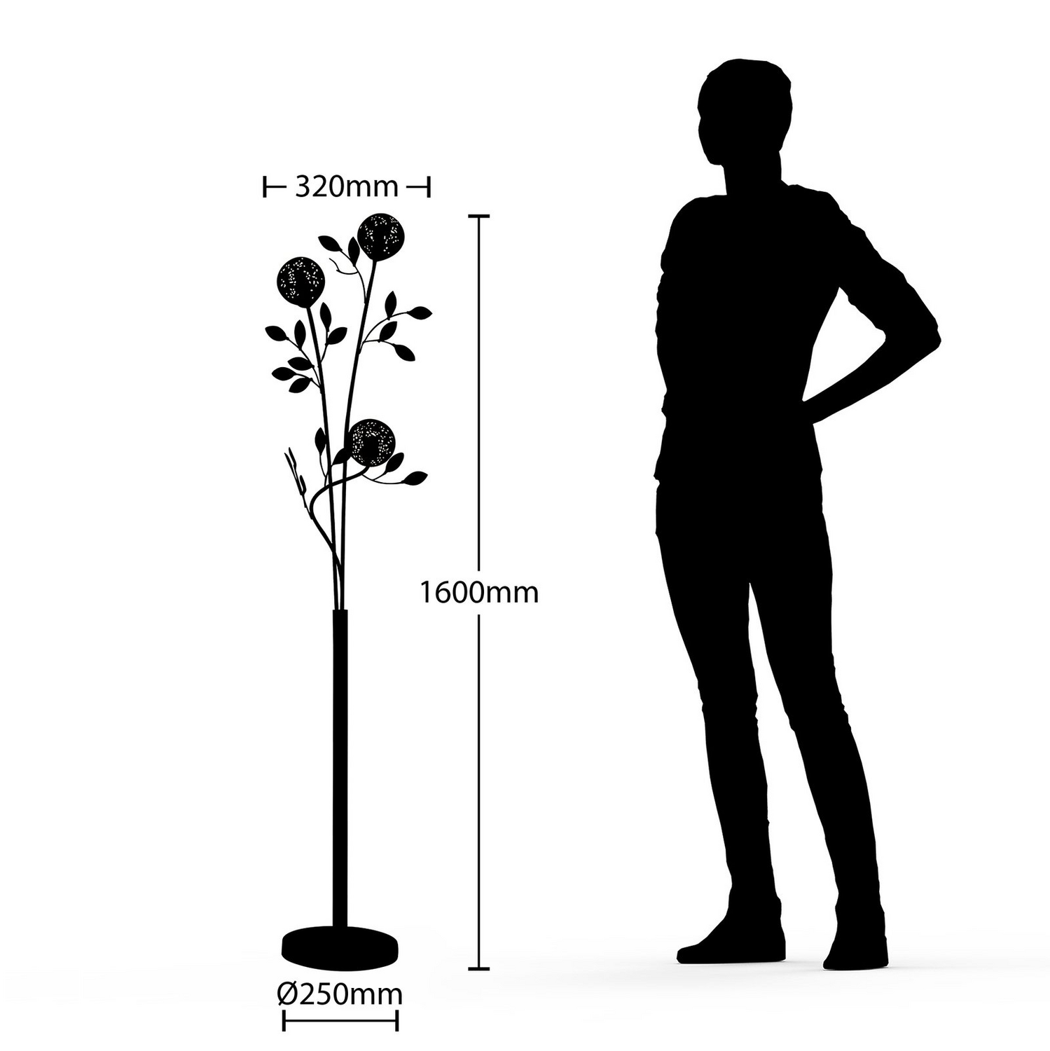 Lucande Evory Stehleuchte Stehlampe Standleuchte Lampe Leuchte Schwarz Gold617 B-Ware - 4251096586824