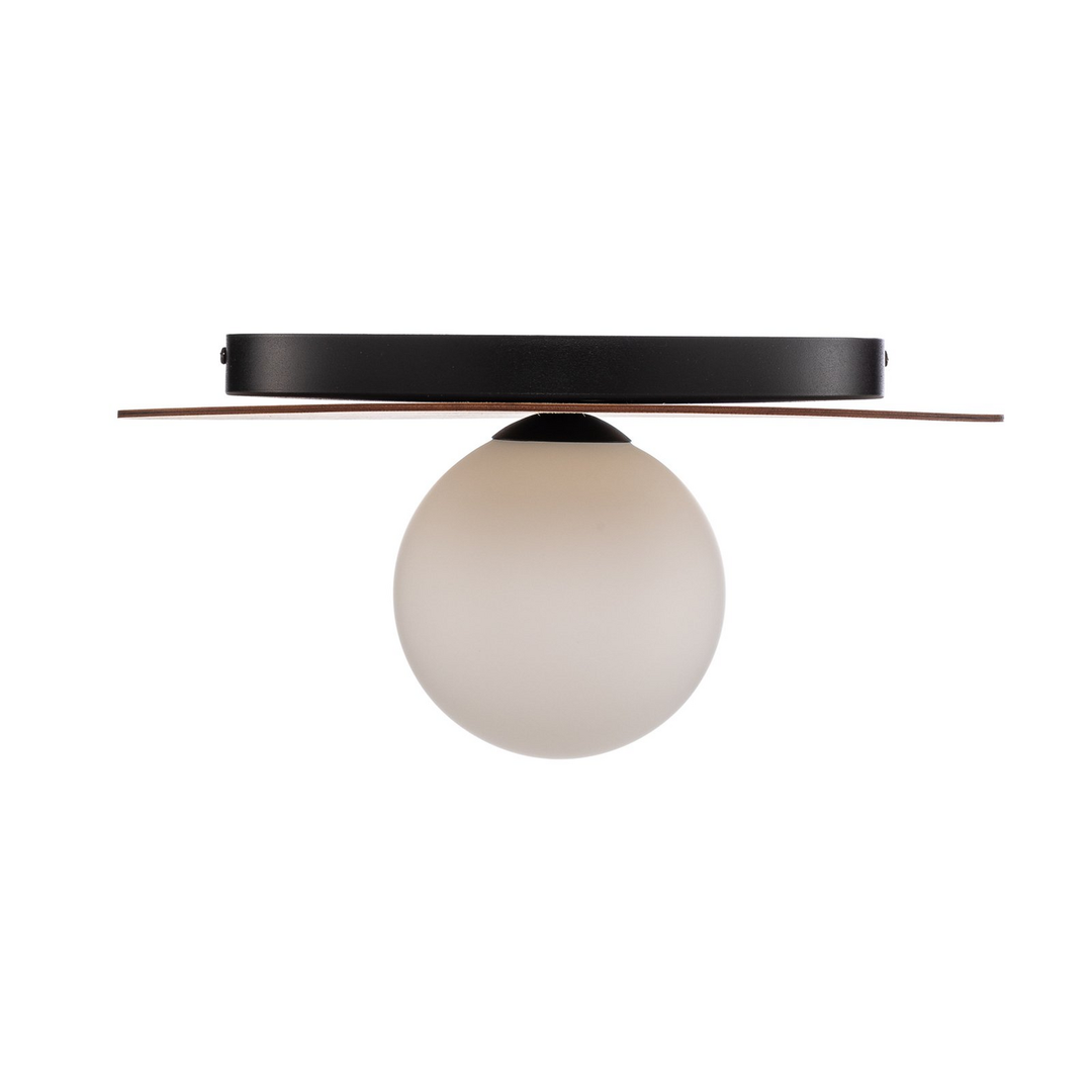 Deckenleuchte Kenzo rund braun/weiß 1-flammig Deckenlampe Lampe Leuchte Spot