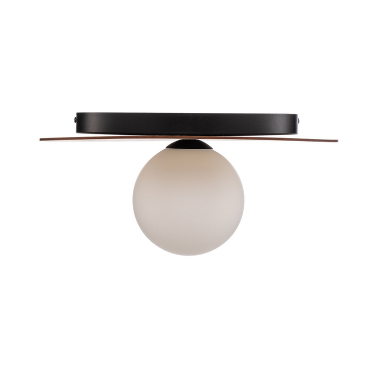 Deckenleuchte Kenzo rund braun/weiß 1-flammig Deckenlampe Lampe Leuchte Spot