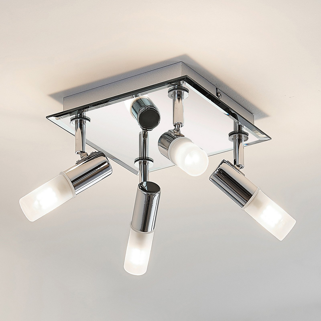 Lindby Bad Deckenlampe Zela Deckenlampe Lampe 4 Flammig G9  32 X 32 Cm Chrom B-Ware - 4251096558982
