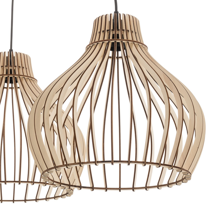 Euluna Barrel Hängeleuchte Deckenlampe Pendelleuchte Lampe E27 Holzschirm H516 B-Ware - 5907623620583