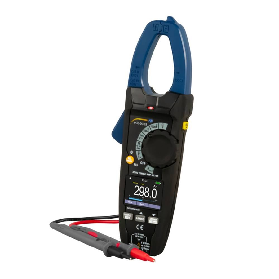 Pce Instruments Amperemeter Pce Dc 25 Messgeräte Multimeter Messgerät Defektware D-Ware - 4250348727534