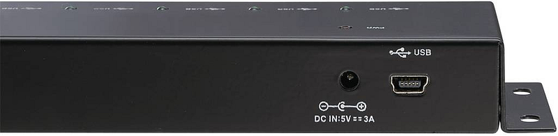 B-Ware Renkforce 7 Port Usb 2.0 Hub Metallgehäuse, Zur Wandmontage Schwarz783