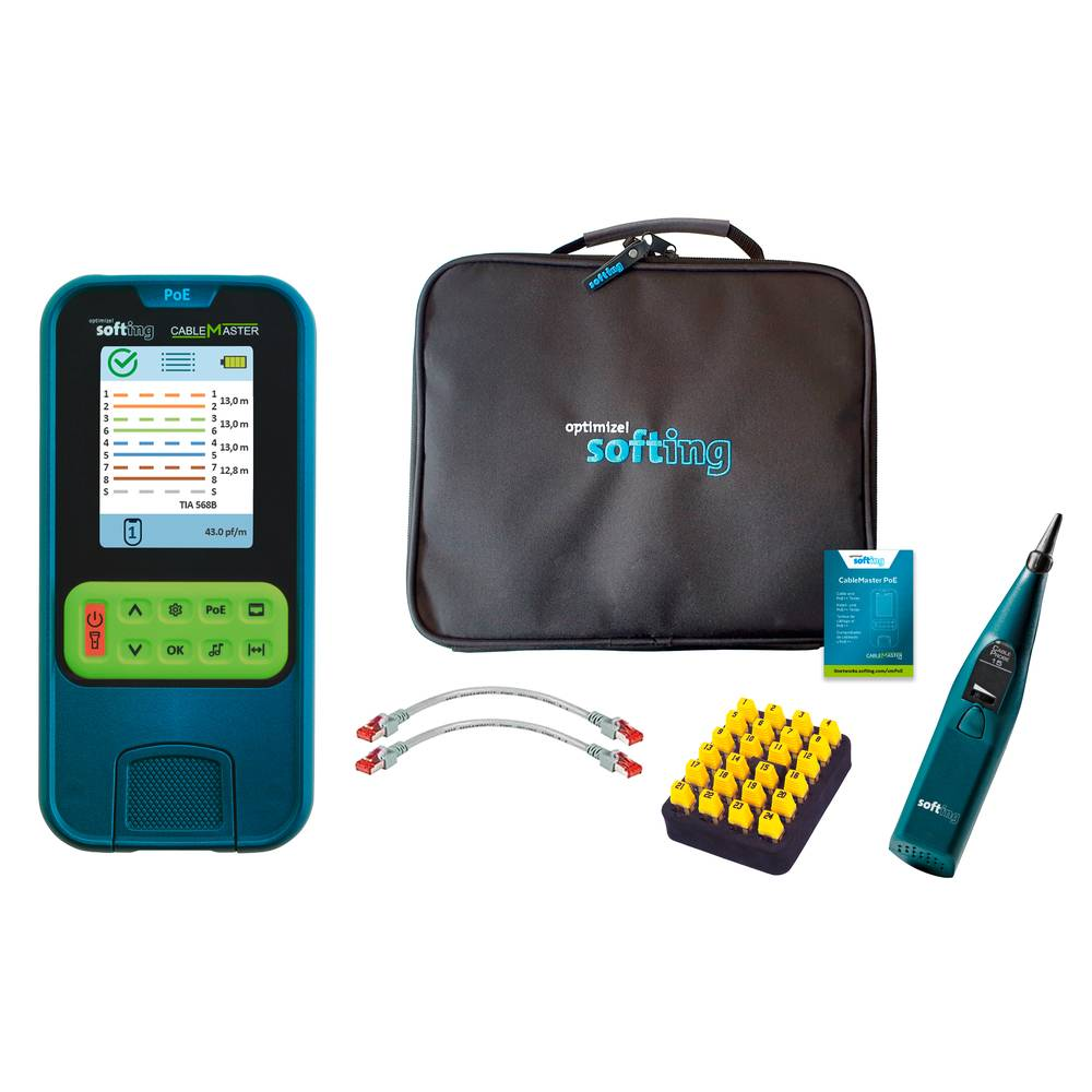 B-Ware Softing Cable Master Po E Kit Tester Netzwerkprüfer Po E++ Verdrahtungsgerät - 46382255041