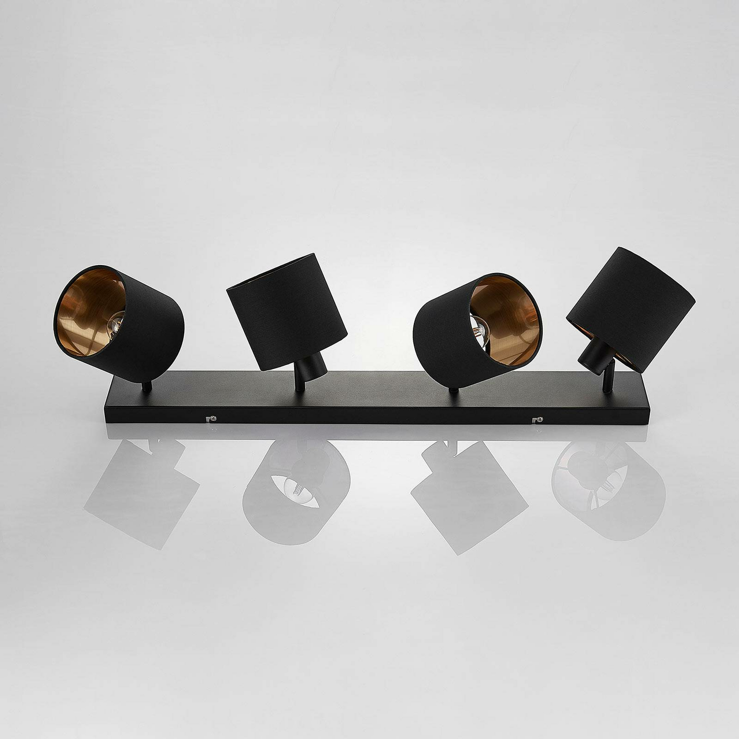 B-Ware Lindby Stoff Deckenlampe Vasilia Deckenlampe Lampe 4 Flammig E14 Schwarz Gold181