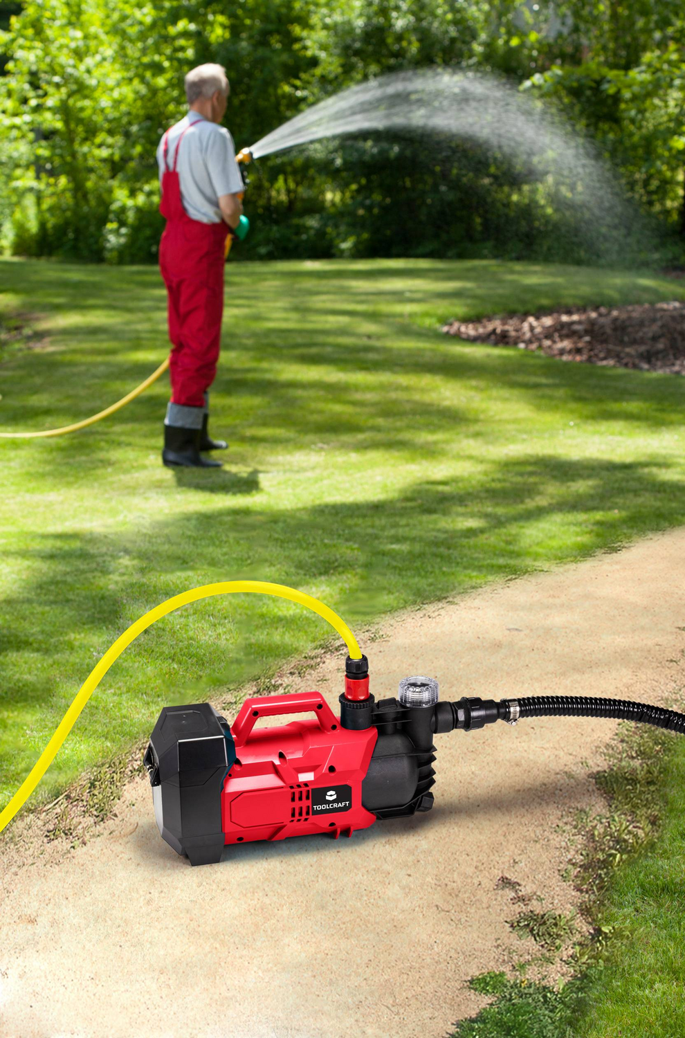 Pompe à eau de jardin à batterie Toolcraft GPG L118 Tawb 200 (2800 L/h), 22 M456 (produit reconditionné) 