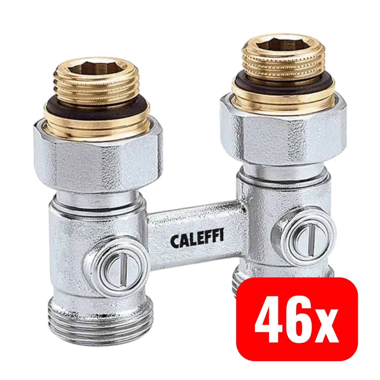 B-Ware Caleffi Hahnblock Ventil Zweirohr 301041 Durchgang Heizkörper 10 Bar 46 Stück - 8016615097672