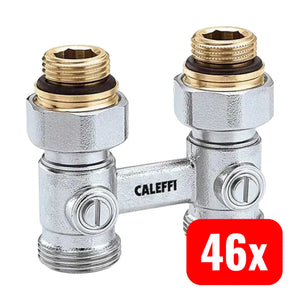 B-Ware Caleffi Hahnblock Ventil Zweirohr 301041 Durchgang Heizkörper 10 Bar 46 Stück