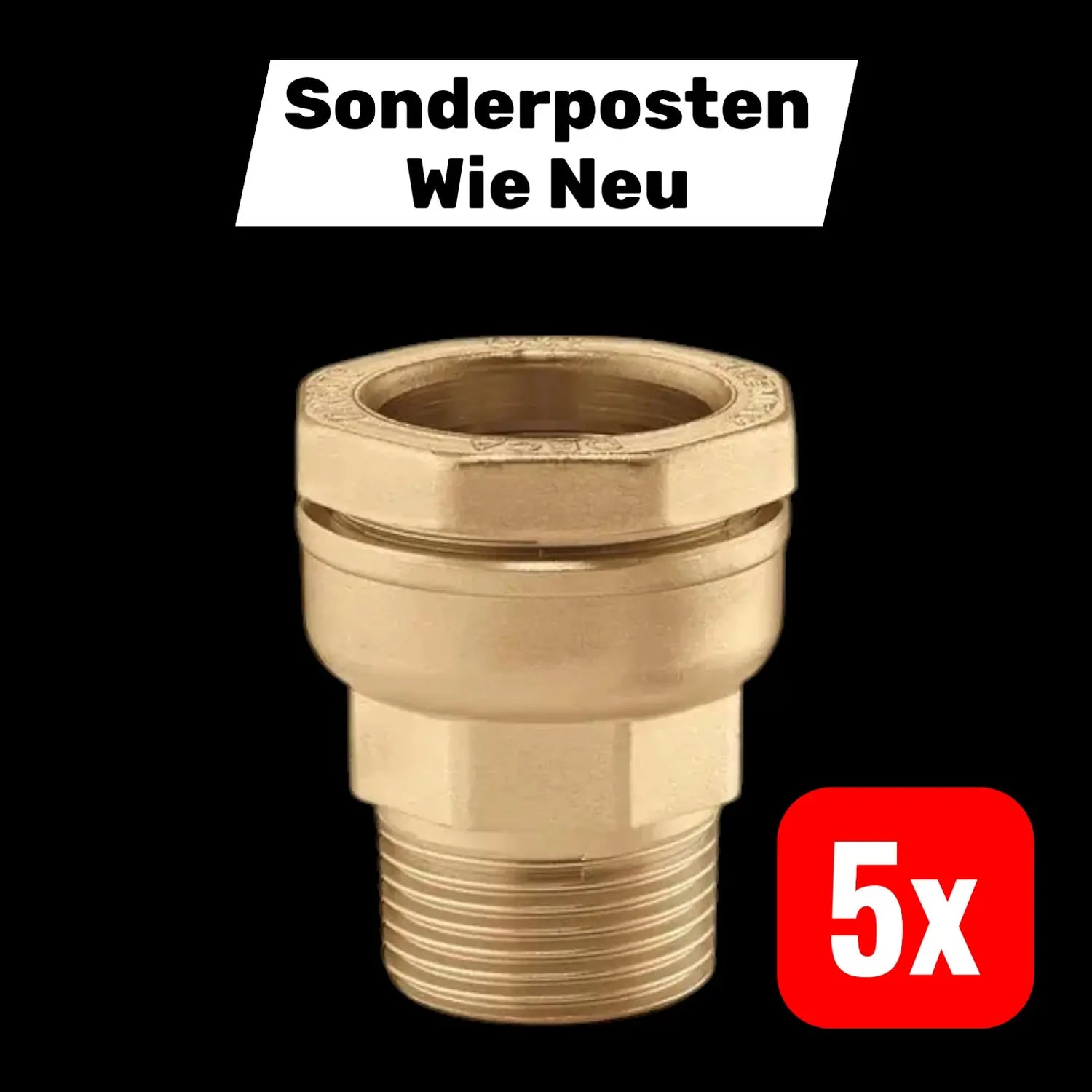 B-Ware Caleffi  Messing Verschraubung 32mm X 1" Zoll Aussengewinde 5 Stück - 8016615029307
