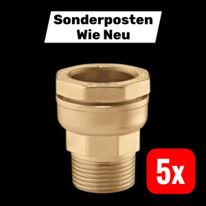 B-Ware Caleffi  Messing Verschraubung 32mm X 1" Zoll Aussengewinde 5 Stück