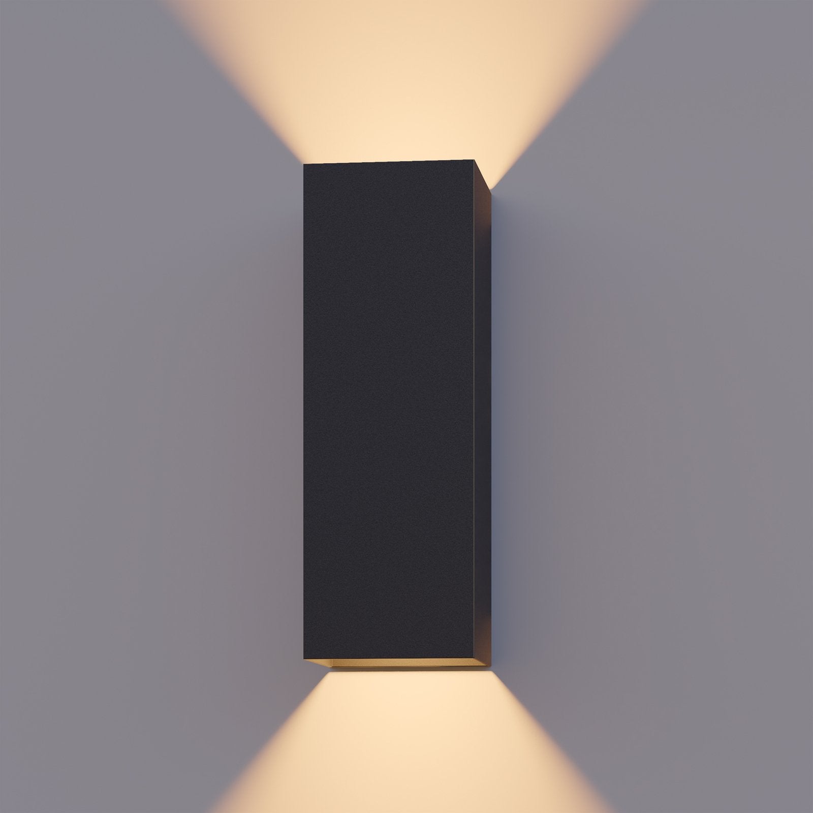 Calex LED Außenwandleuchte Außenlampe Wandlampe Rectangle schwarz Aluminium Glas - 8712879161790