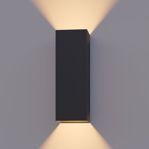 B-Ware Calex LED Außenwandleuchte Außenlampe Wandlampe Rectangle schwarz Aluminium Glas