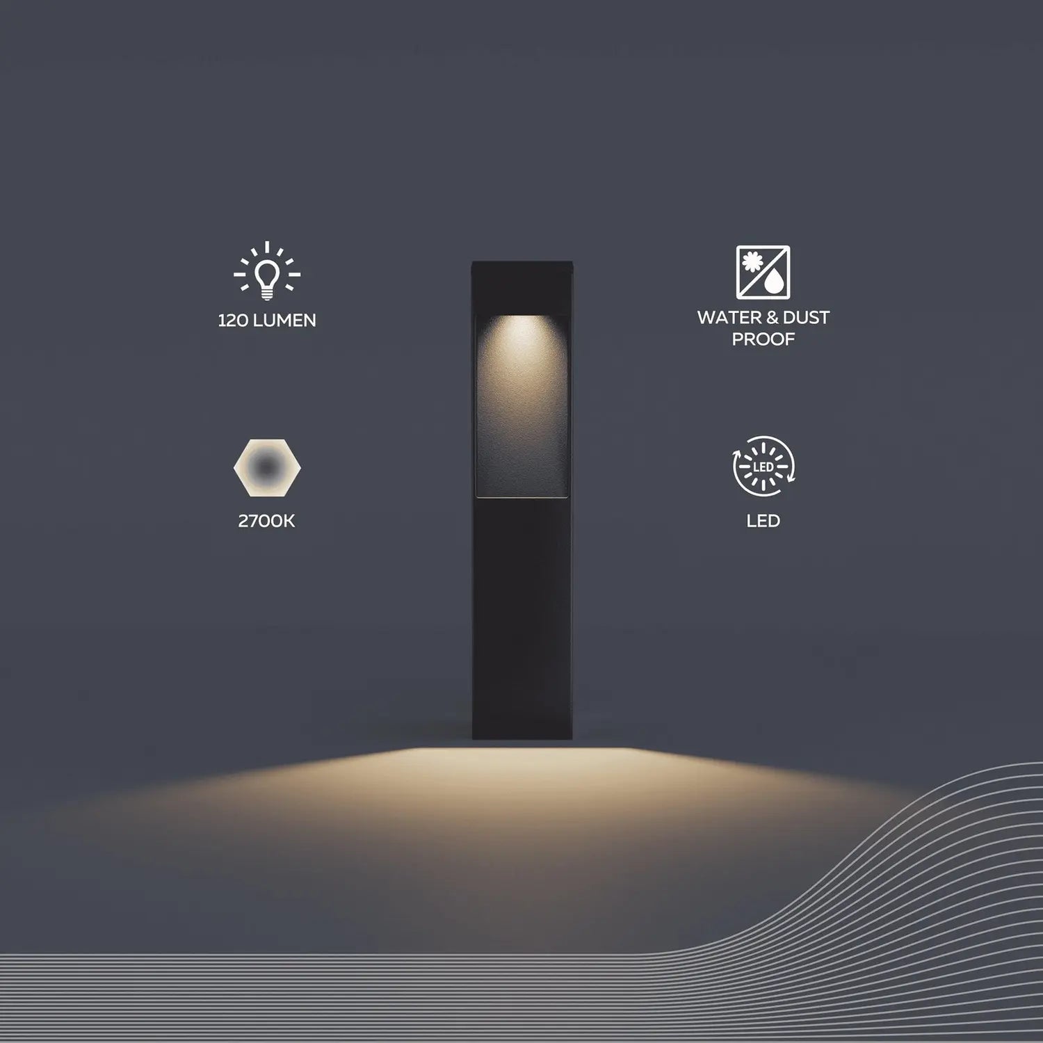 B-Ware Calex Led Sockelleuchte Stehlampe Terni Schwarz Aluminium Ip65 Außenbeleuchtung - 8712879163947