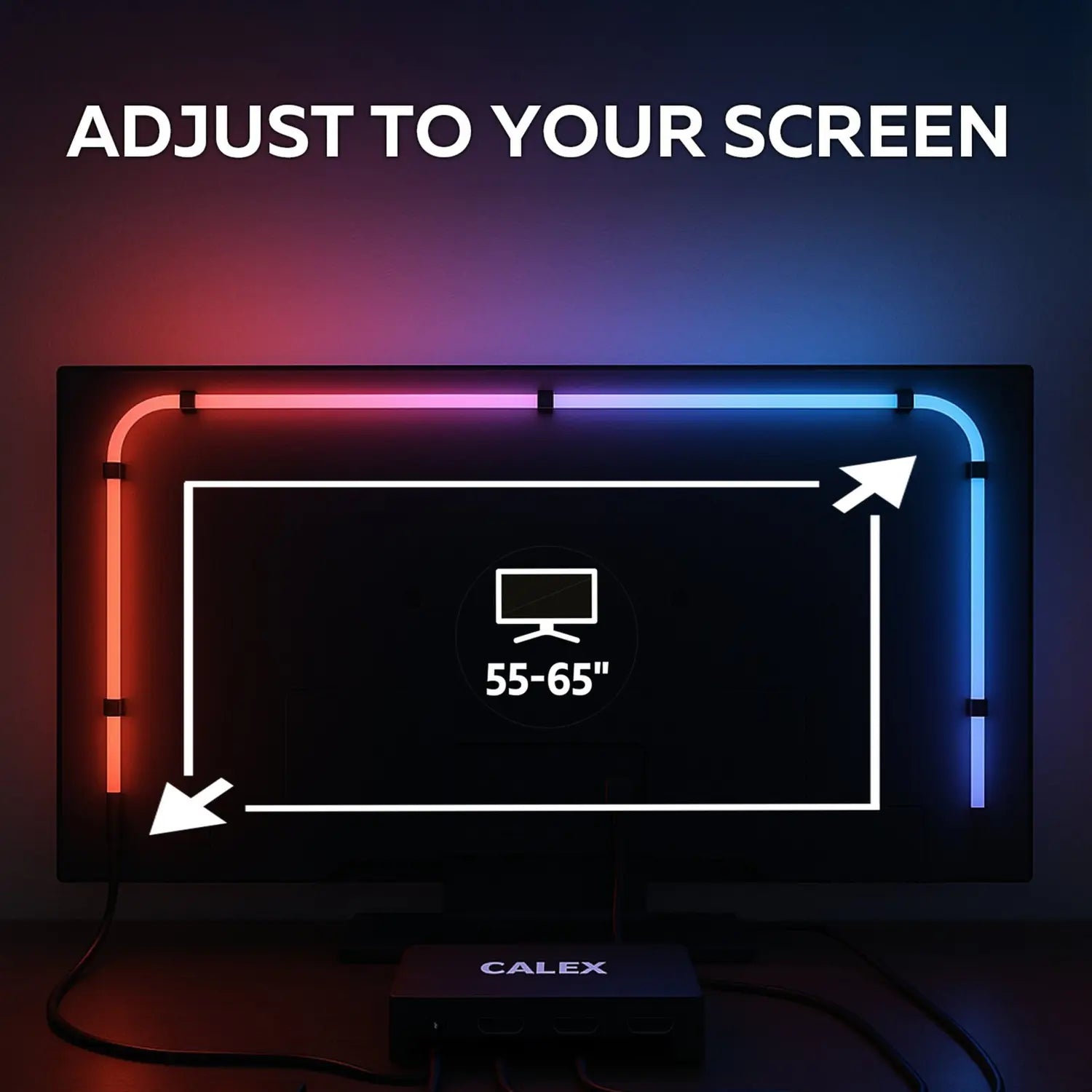 B-Ware Calex Lichtleiste Lichtband Led Streifen Set Smart Hdmi Sync Box Rgbw 250 Cm - 8712879164678