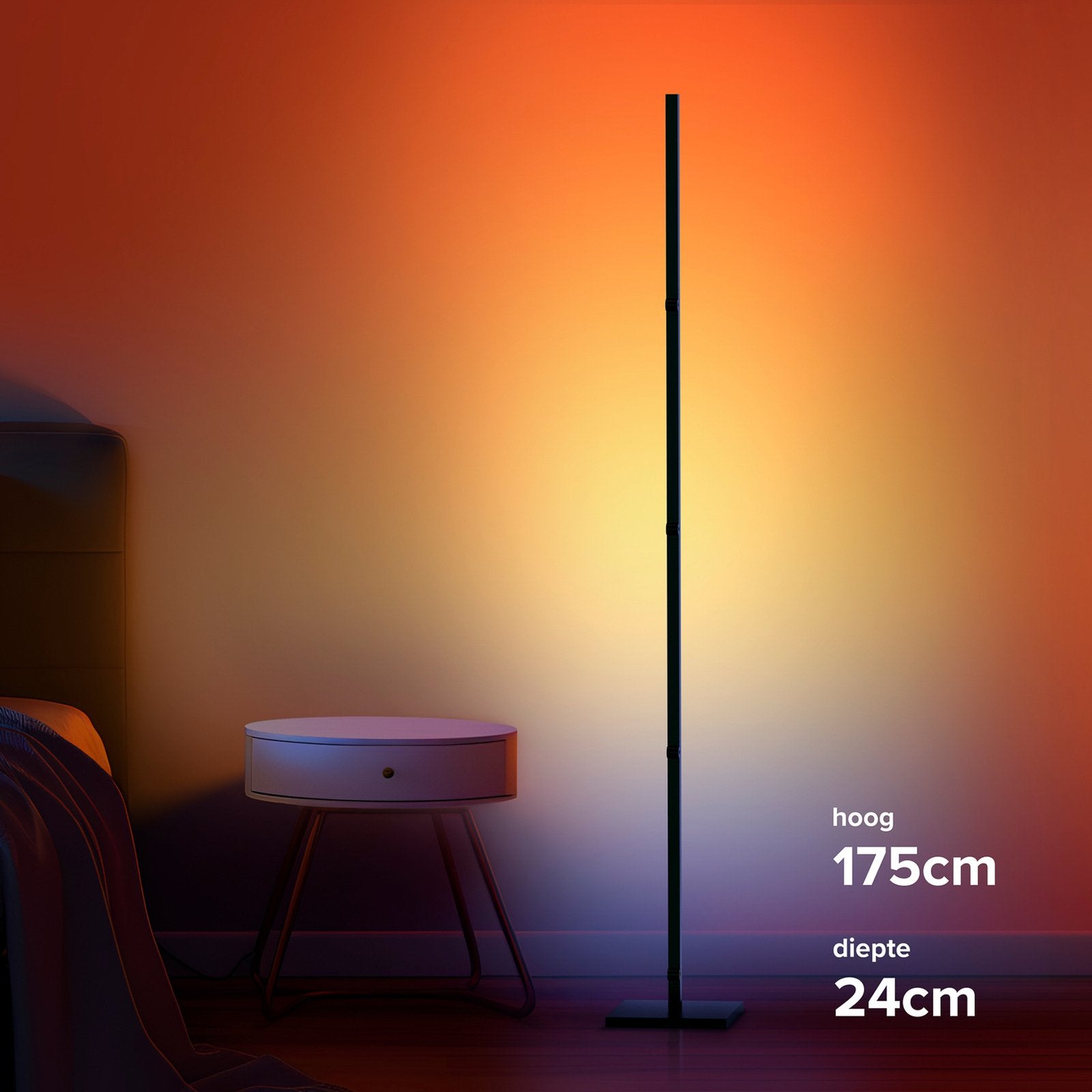 Calex Stehleuchte Wandleuchte LED Smart WLAN RGB CCT faltbar schwarz - 8712879158417