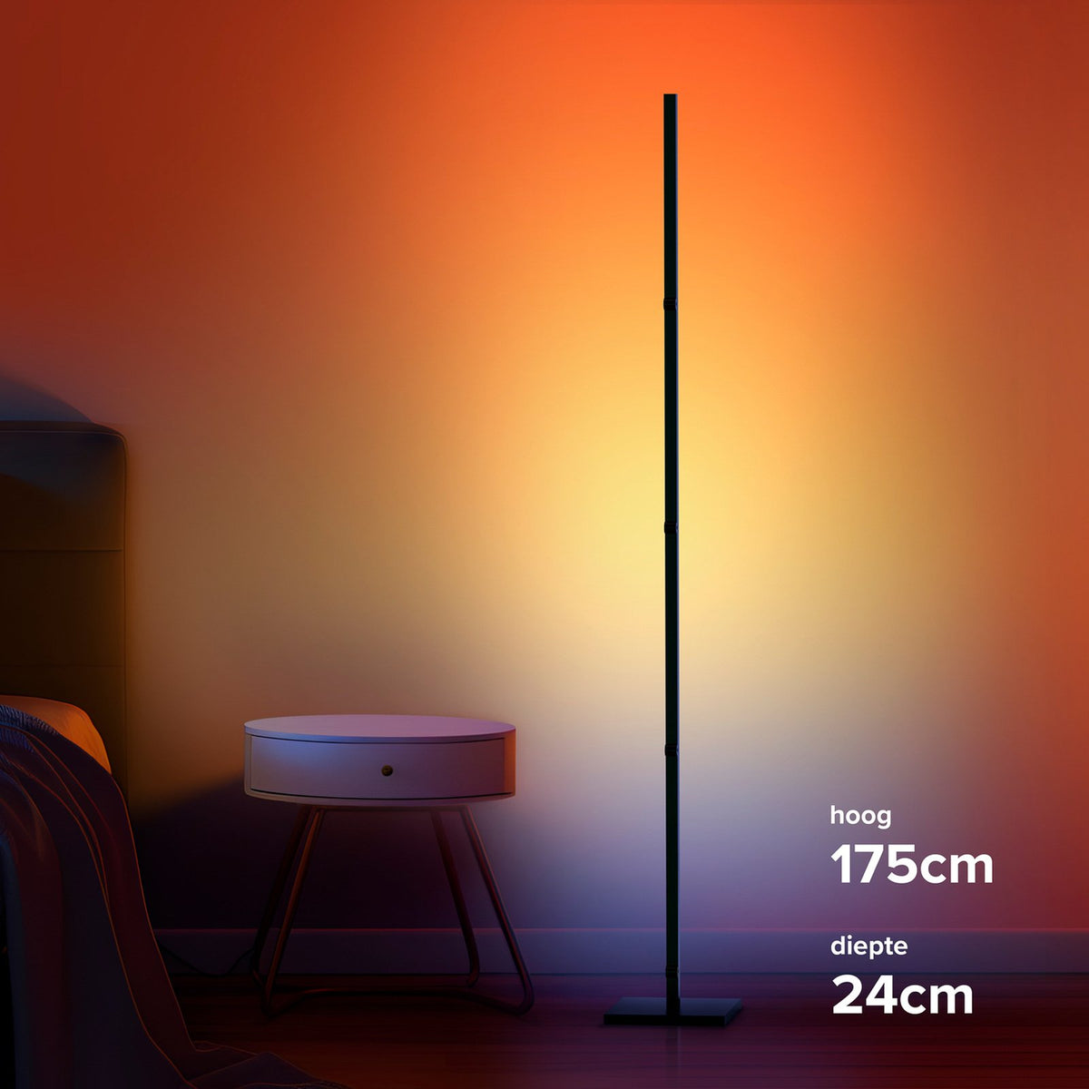 Calex Stehleuchte Wandleuchte LED Smart WLAN RGB CCT faltbar schwarz - 8712879158417