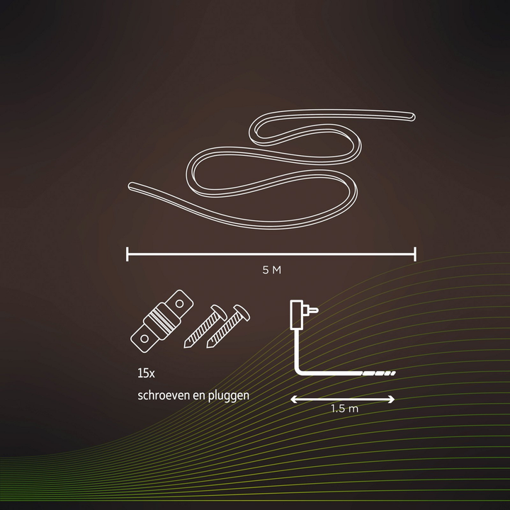 Calex Smart Outdoor Led Striplight Led Streifen Lichtleiste Lichterkette 5 Meter B-Ware - 8712879149989