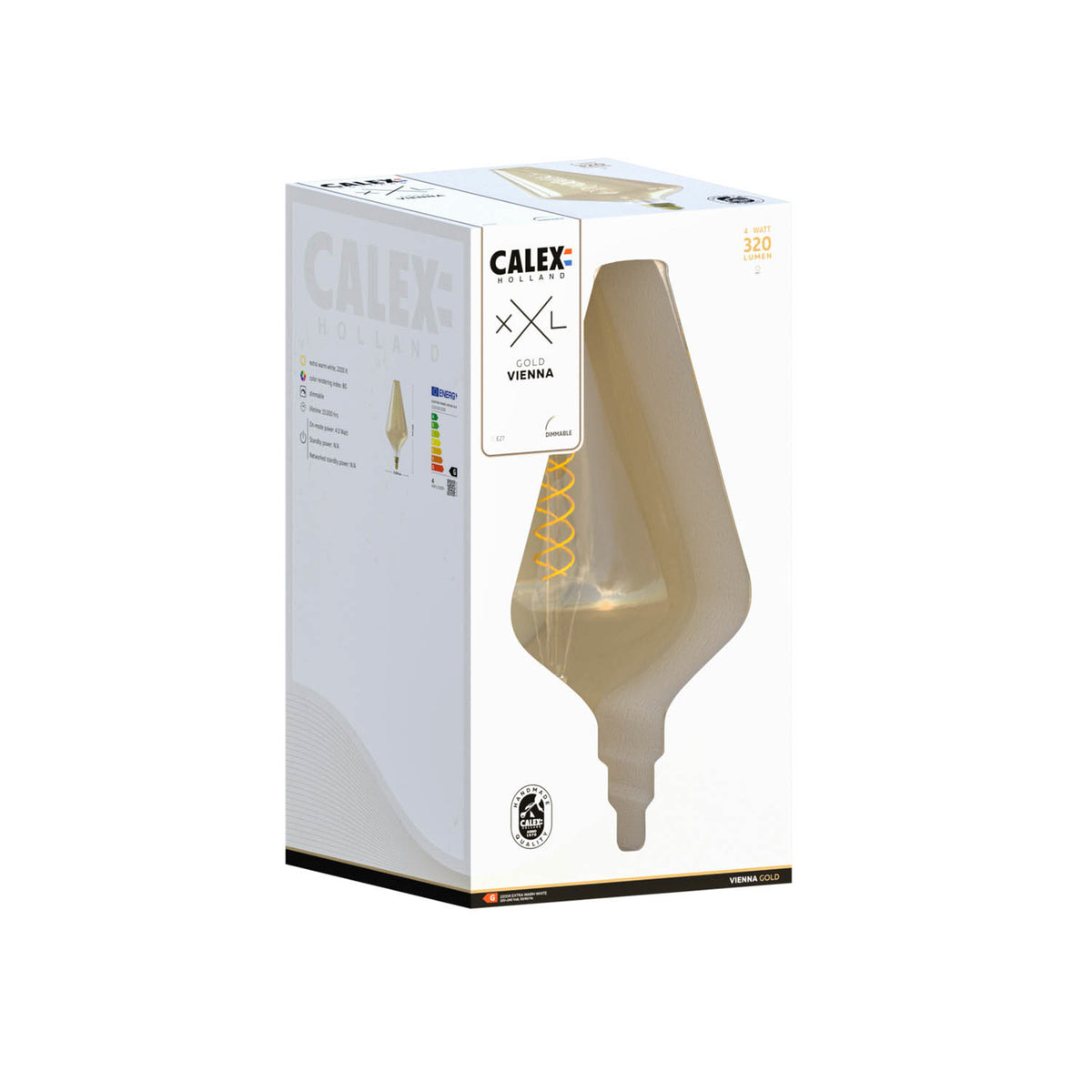 Calex LED Lampe Glühbirne Vienna E27 Leuchtmittel dimmbar 2200K gold Glas - 8712879153818