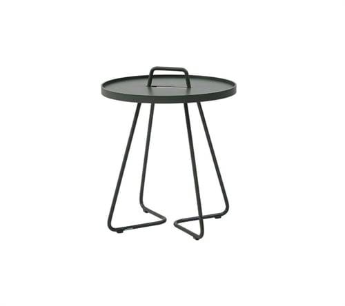 Cane Line On The Move Beistelltisch Outdoor ø 44 X H 54 Cm Dunkelgrün Tisch B-Ware - 5711877170691