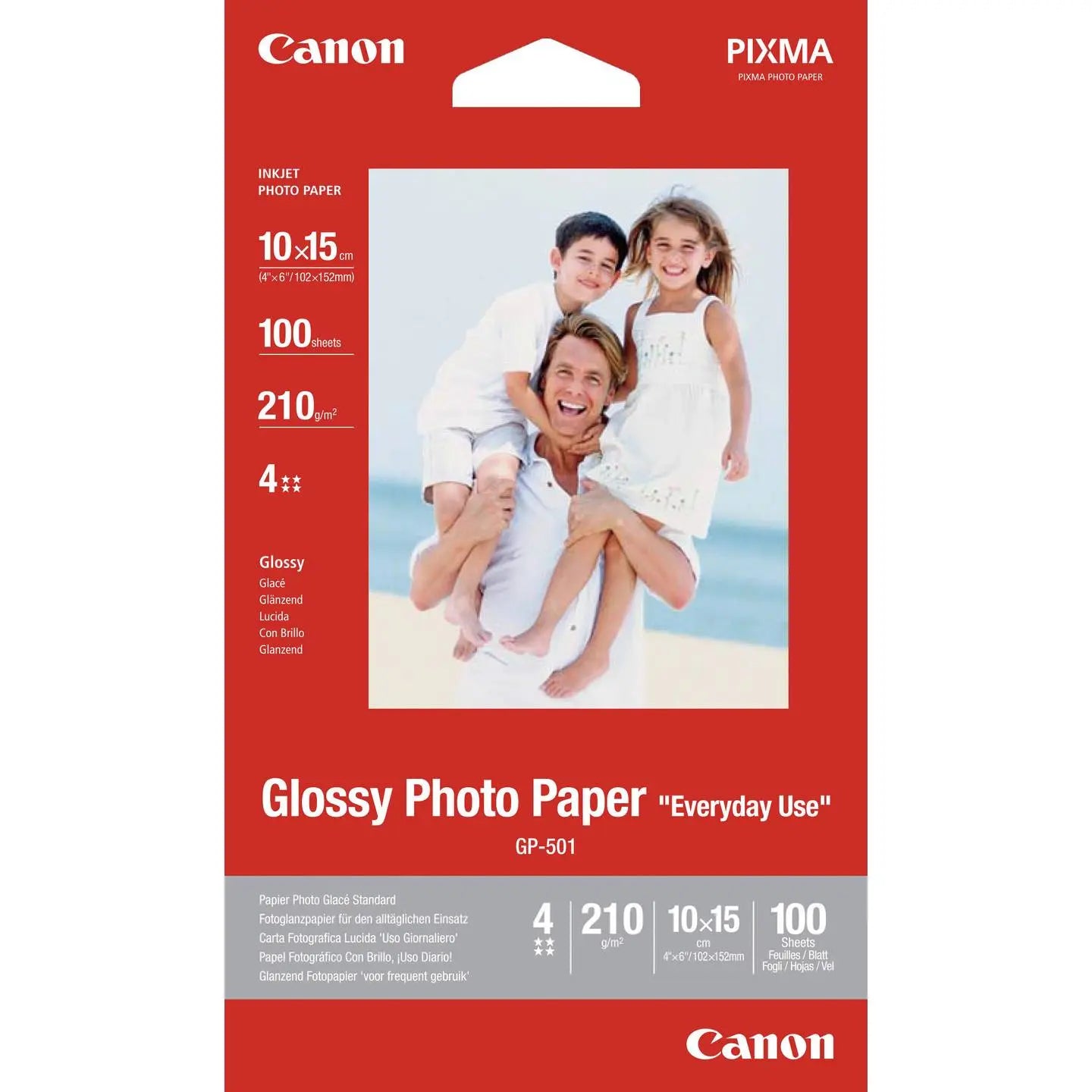 B-Ware Canon Fotopapier Gp 501 Fotoglanzpapier Druckerpapier 10x15 210g 100 Blatt  - 4960999293967