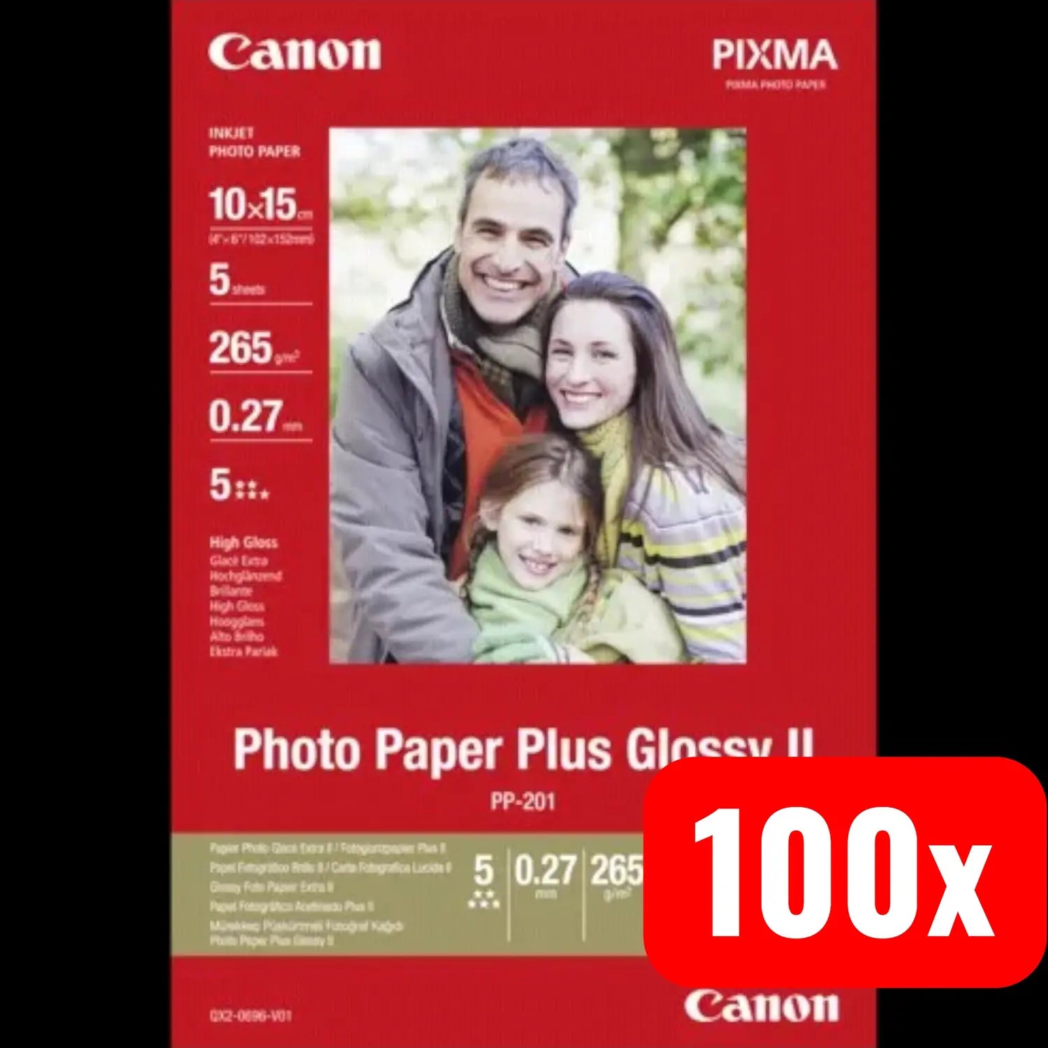 B-Ware Canon Fotopapier Fotoglanzpapier 10 X 15 Cm Weiss Photo Paper 100 Packungen - 4960999978215
