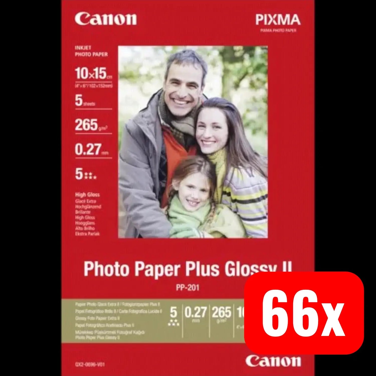 B-Ware Canon Fotopapier Fotoglanzpapier 10 X 15 Cm Photo Paper Packung 66 Packungen - 4960999978215