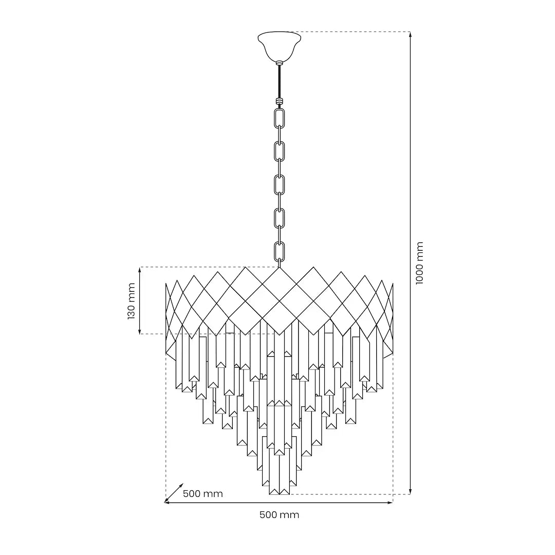 B-Ware Kronleuchter Lampe Leuchte Carisma Chrome E14 Hängeleuchte 9 Flammig Wohnzimmer - 5902693788898