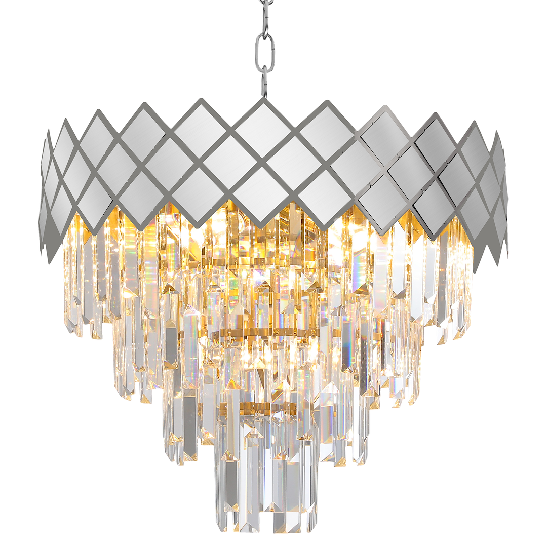 Kronleuchter Lampe Leuchte CARISMA CHROME E14 Hängeleuchte 9 Flammig Wohnzimmer - 5902693788898
