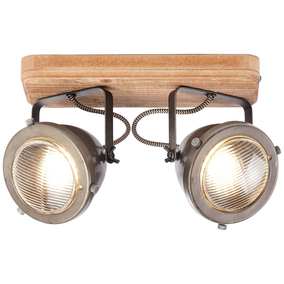 B-Ware Brilliant Retrofit Deckenlampe 2 Flg Carmen Wood Deckenlampe Beleuchtung La692 - 4004353310645