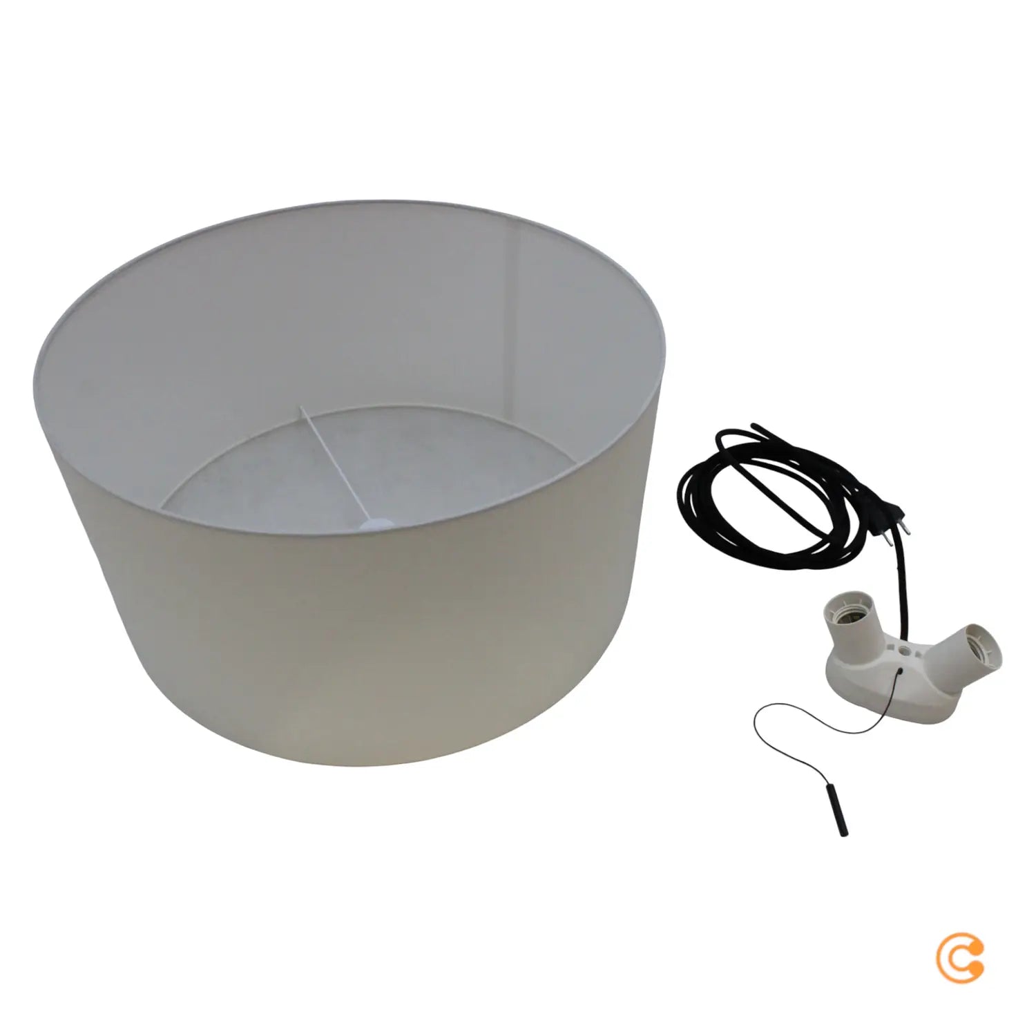 B-Ware Carpyen Stehleuchte Totora Baumwollschirm Beige Schwarz Led Siehe Text/Foto - 8435579814994
