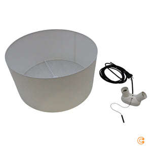 B-Ware Carpyen Stehleuchte Totora Baumwollschirm Beige Schwarz Led Siehe Text/Foto