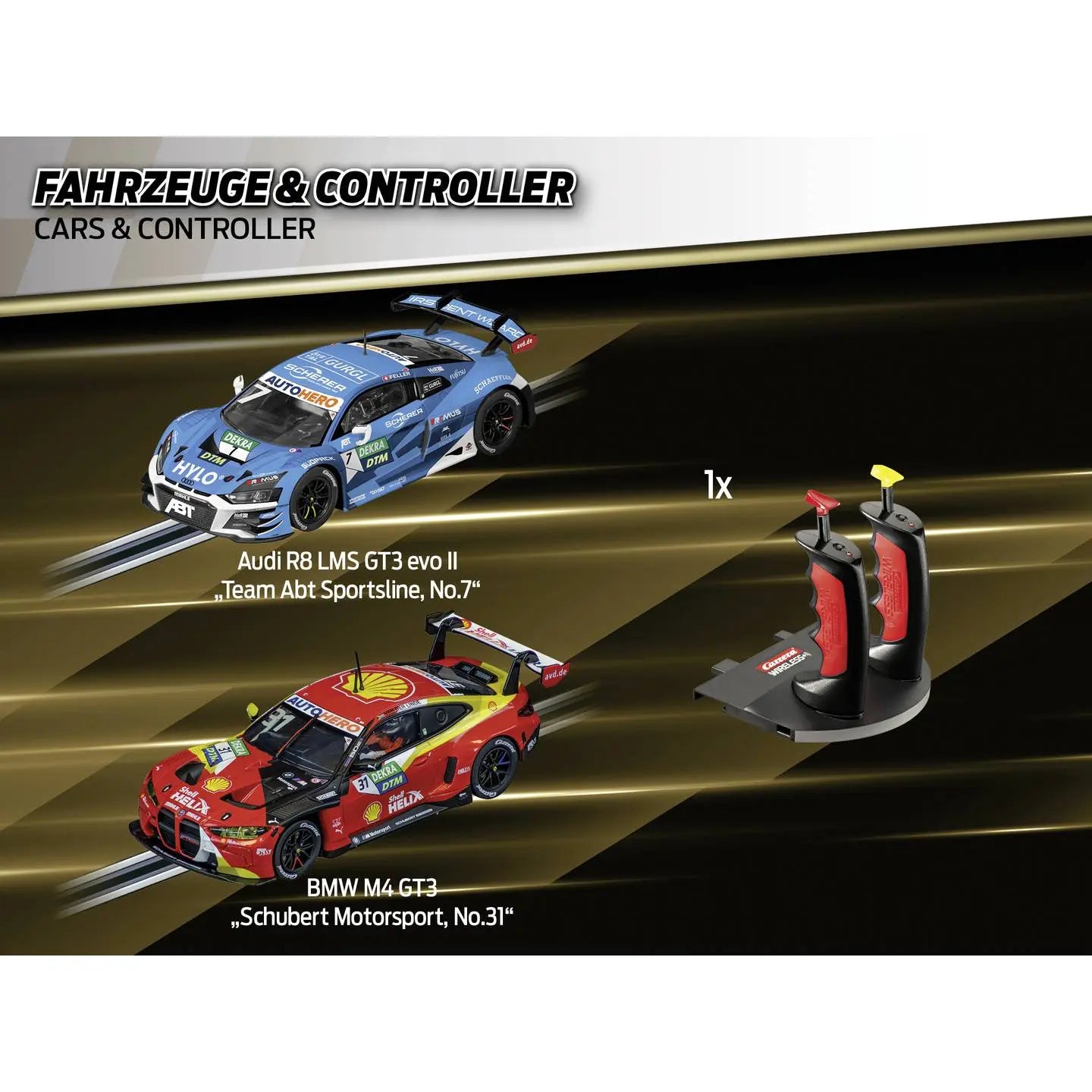 B-Ware Carrera Startset Rennbahn Digital 124 Autorennbahn Full Speed Audi R8 Bmw M4 Gt3 - 4007486236332