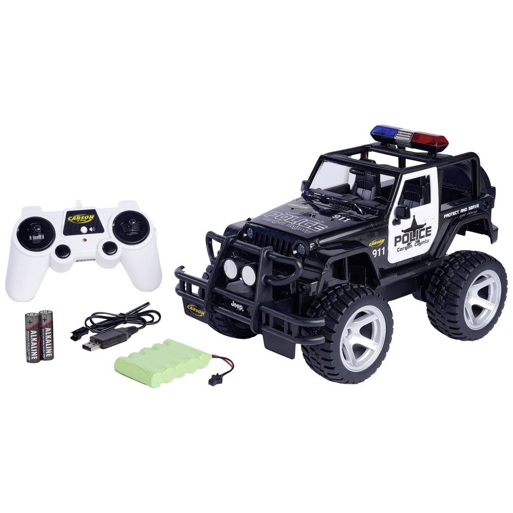 Carson Modellsport Jeep Wrangler Police Rc Auto Elektro Geländewagen 1:12 B-Ware - 4005299012228