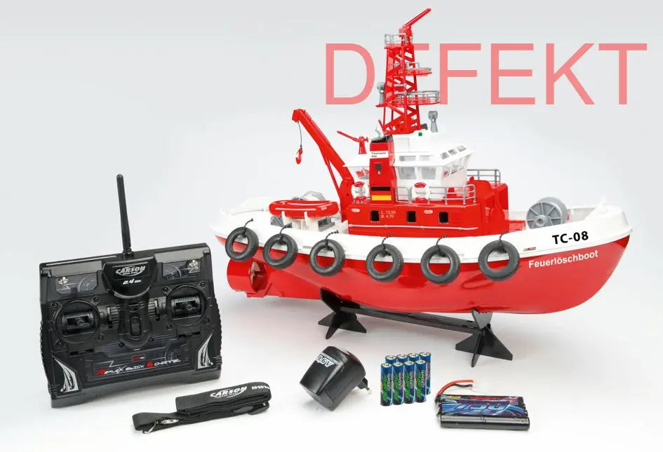 D-Ware Carson Modellsport Rc Feuerlöschboot Tc 08 Rc Motorboot Boot Defektware - 4005299180330