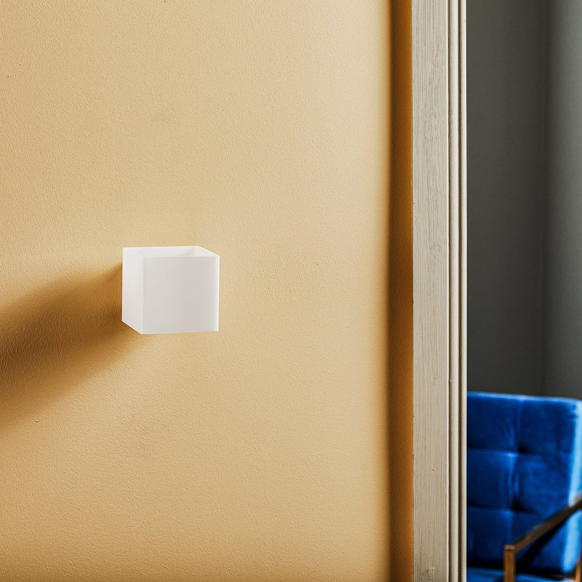 Casablanca Cube blendgeschützte Wandleuchte weiß grau dimmbar G9 48W IP20 - 4250043721202