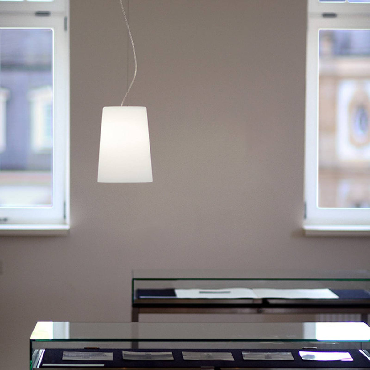 Casablanca Pendelleuchte Hängeleuchte Mesa Long Opalglas Opalweiß E27 LED Lampe - 4250043727693