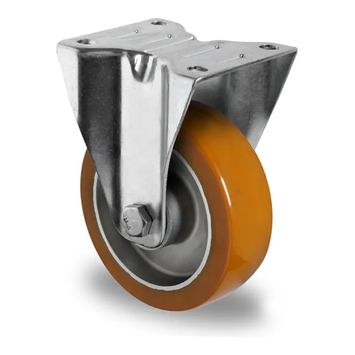 B-Ware Cascoo Bockrolle Lenkrolle Rolle Kugelgelagerte Aluminium Polyurethan Braun - 4260390224325