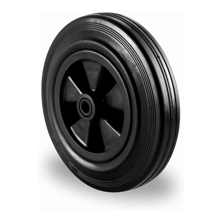 Cascoo Rad Rolle ø 200 Mm Gleitlager Polypropylen Vollgummi 8 Stück B-Ware