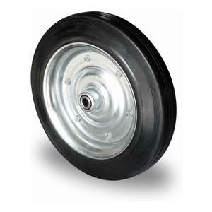 B-Ware Cascoo Rad Rolle Laufrad 250 Mm Stahlblech Vollgummi Schwarz Rollenlager846