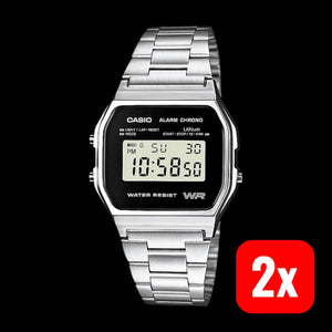 B-Ware Casio Herrenuhr Collection Retro A158 Wea 1 Ef Chronograph Uhr Armbanduhr 2 Stück