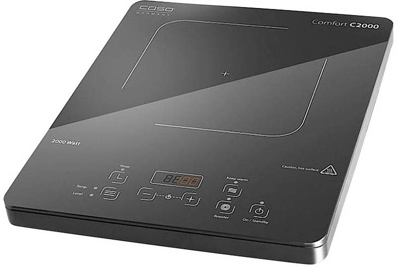 Caso Comfort Induktionsplatte Kochfeld Kochplatte Topferkennung 2000 W Schwarz B-Ware - 4016139082479