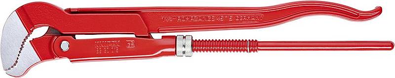 Knipex 83 30 015 Eckrohrzange Zange 45° 1 1/2" Rot unverlierbare Stellmutter