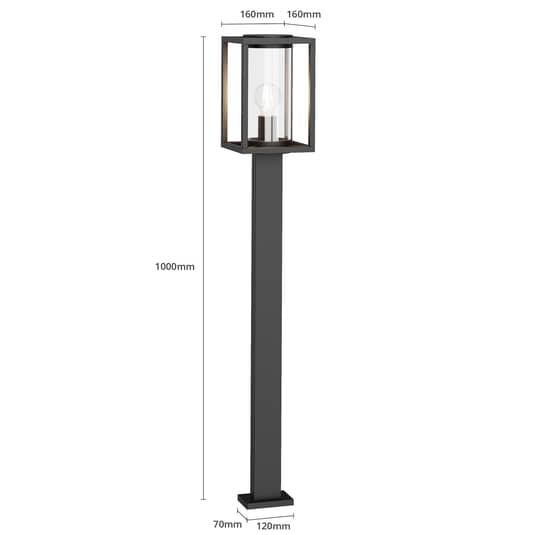 B-Ware Lucande Ferda Wegeleuchte Gartenlampe Lampe Leuchte Außenlampe E27 100 Cm H309