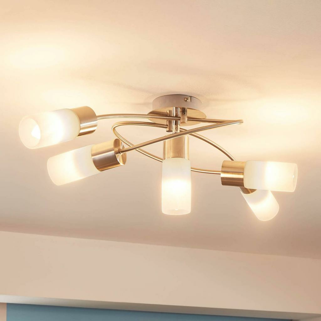 Plafonnier LED Lindby Erva, lampe, luminaire d'intérieur, cinq lumières