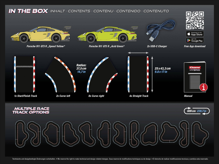 Carrera Hybrid Racing Set Speedway to Hell Green Hell Autorennbahn 2 Fahrze527