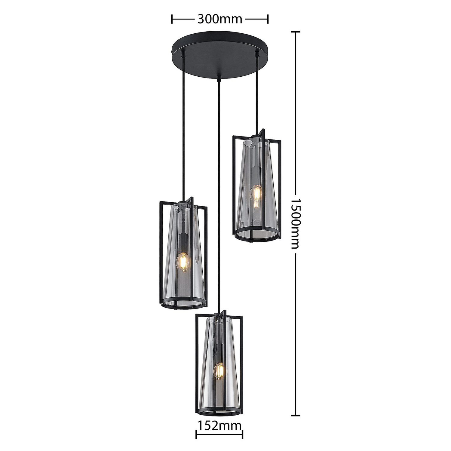B-Ware Lucande Rufina Pendellampe Pendelleuchte Lampe Leuchte Hängeleuchte Hängelampe