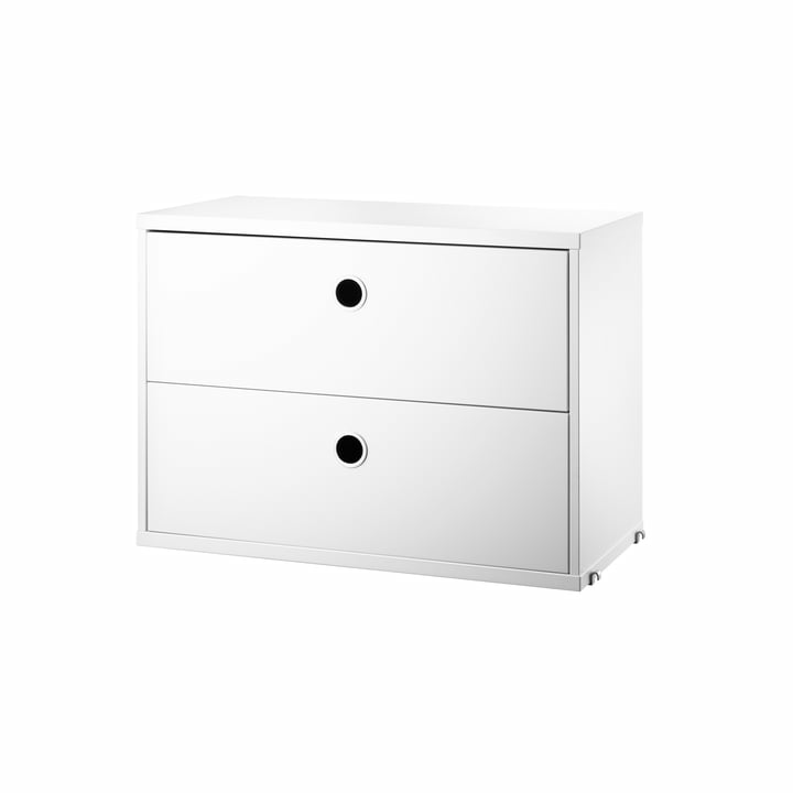 String Furniture Schrankmodul Schubladen Regalmodul Kommode Weiß  58 X 30 Cm B-Ware
